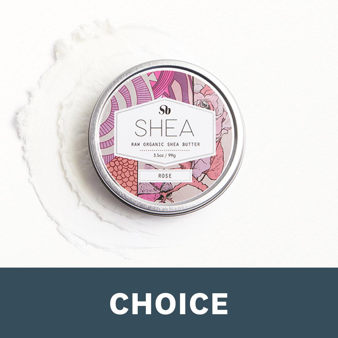 SHEA BRAND Raw Organic Shea Butter in Rose Mobile