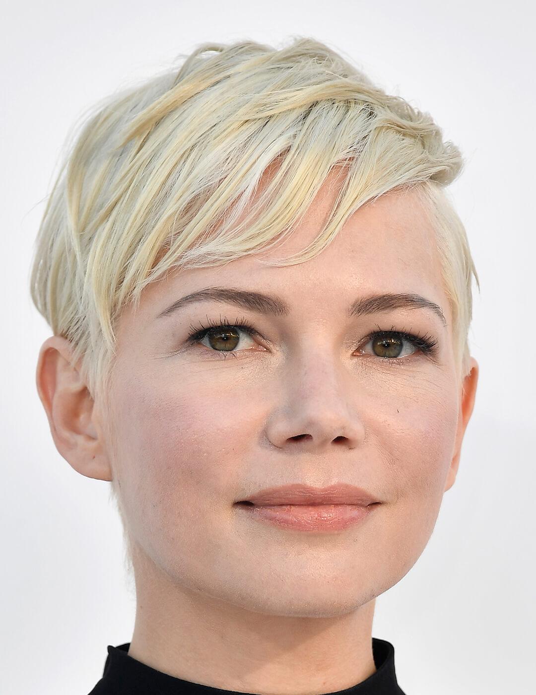 A photo of Michelle Williams with a pixie shag Mobile