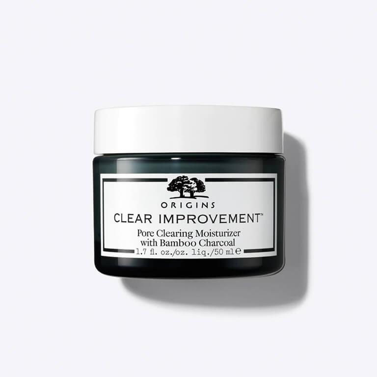 An image of ORIGINS Clear Improvement™ Pore Clearing Moisturizer with Bamboo Charcoal and an image of MURAD Oil and Pore Control Mattifier Broad Spectrum SPF 45 | PA++++ Mobile