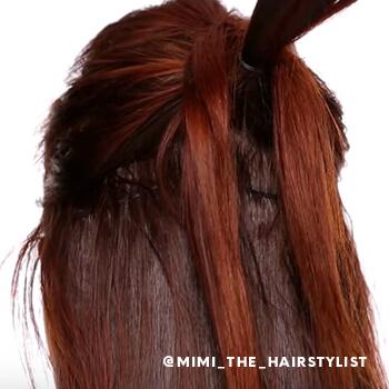 Ponytail split into two parts Mobile