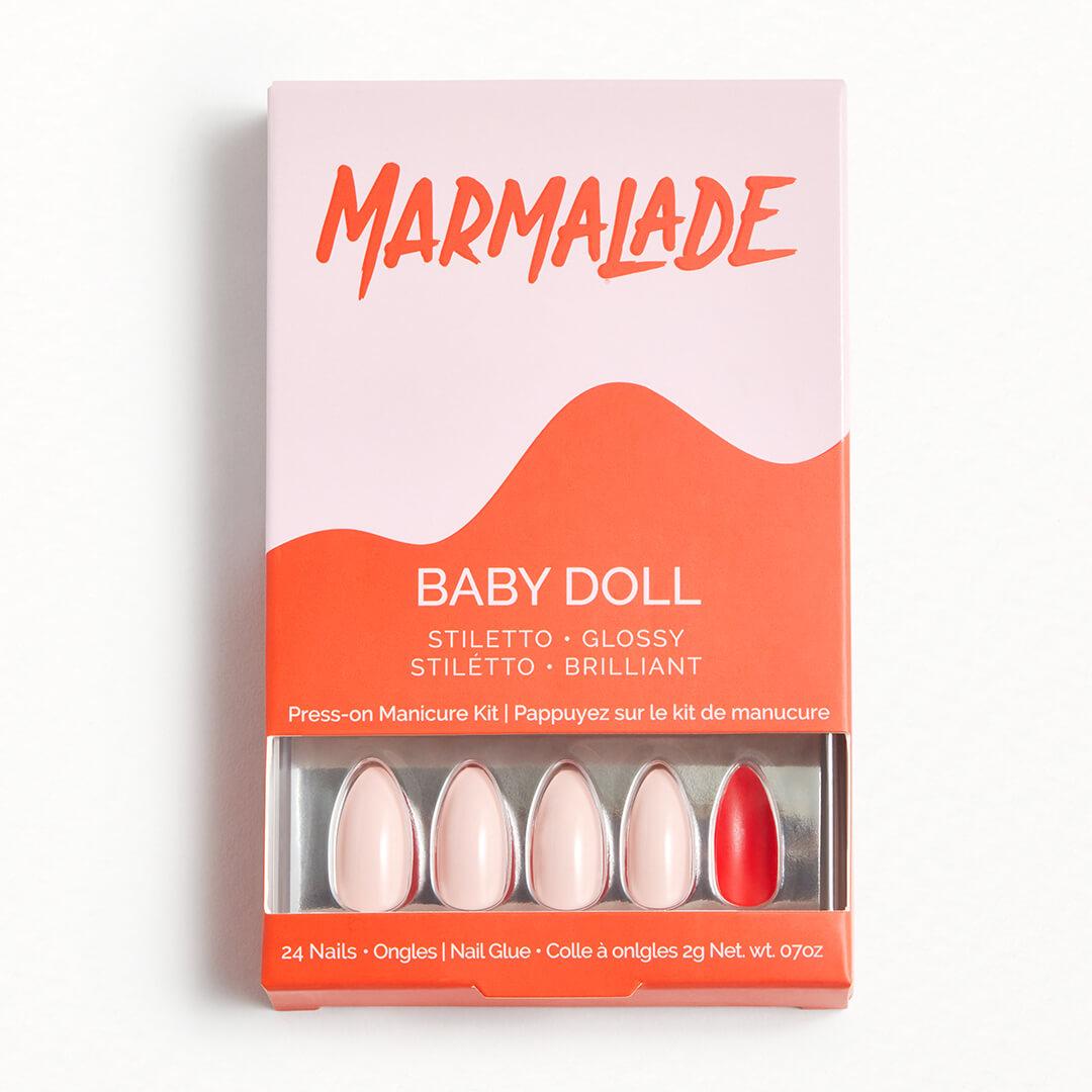 MARMALADE NAILS Press-on Manicure Kit in Baby Doll | Stiletto Desktop