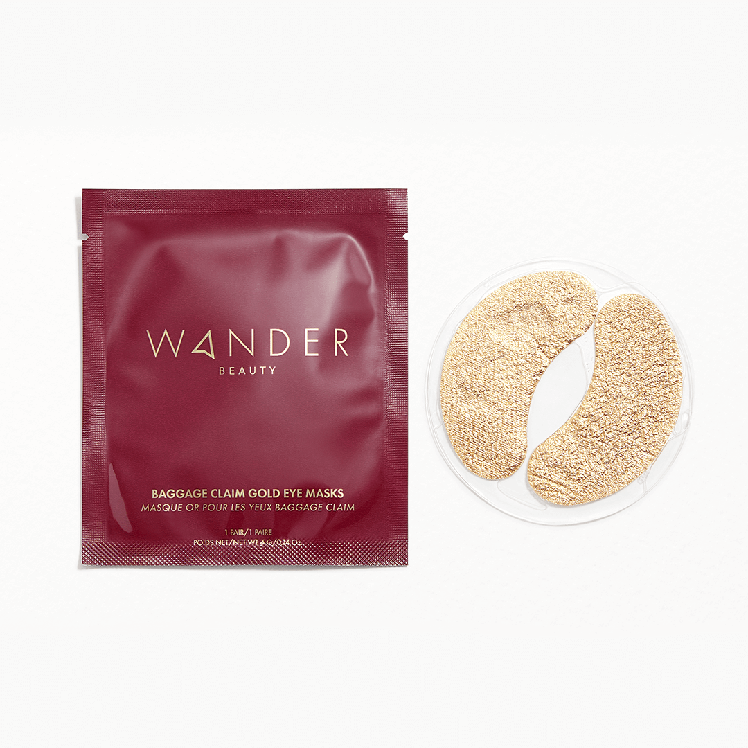 WANDER BEAUTY Baggage Claim Gold Eye Masks Desktop