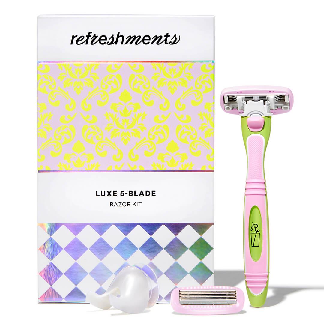 REFRESHMENTS Luxe 5-Blade Razor Kit Desktop