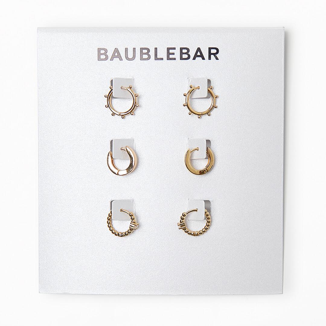 BAUBLEBAR Delicate Trio Huggie Set Mobile