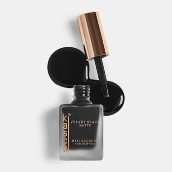 KASCA Nail Polish in Velvet Black Matte Mobile