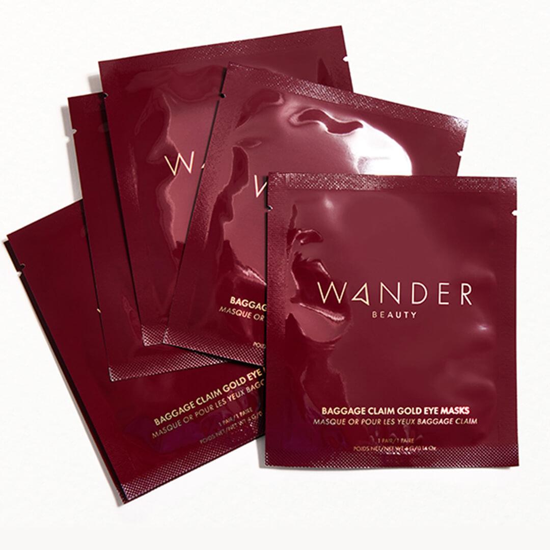 WANDER BEAUTY Baggage Claim Gold Eye Masks Desktop