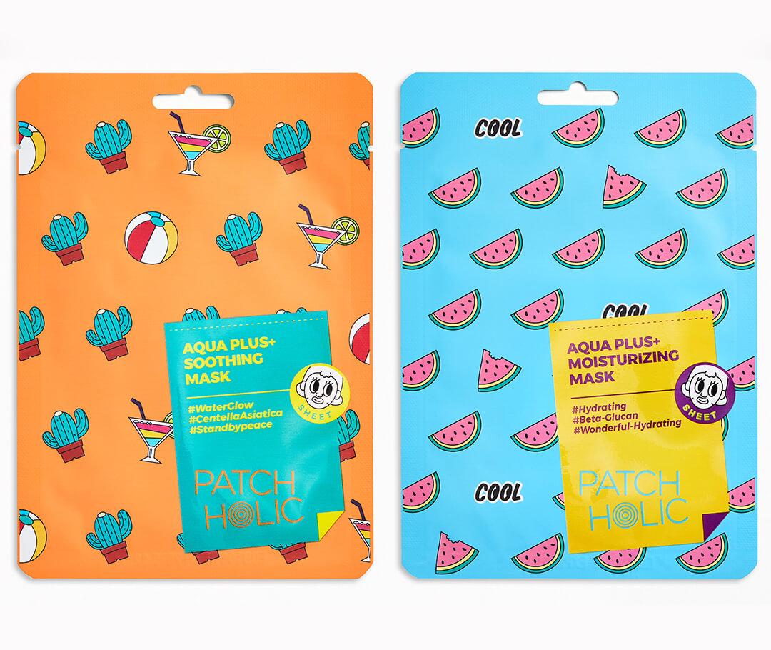 PATCH HOLIC Aqua Plus+ Moisturizing and Aqua Plus+ Soothing Mask Duo Mobile