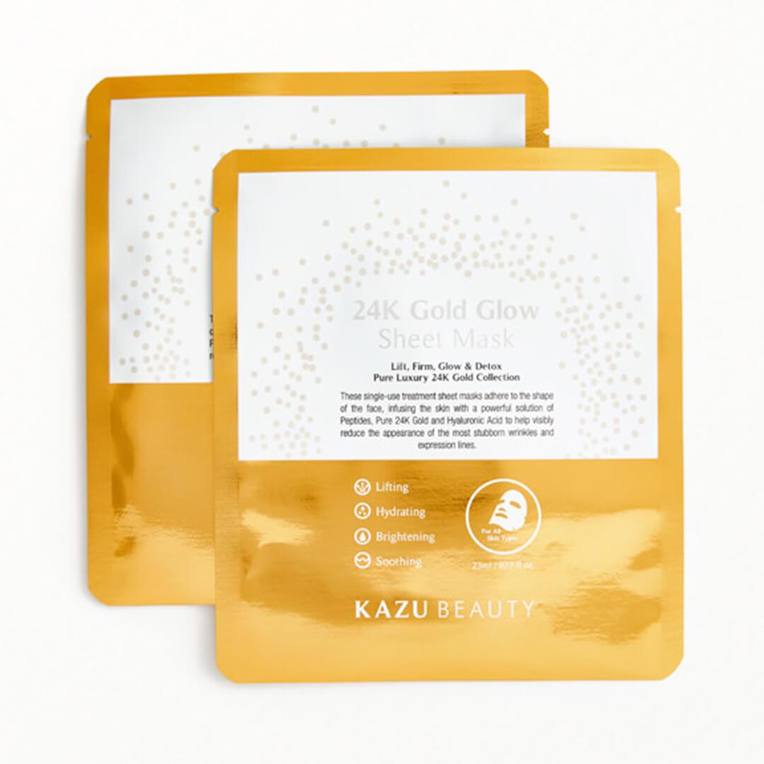 KAZU BEAUTY 24K Gold Glow Sheet Mask Duo Mobile