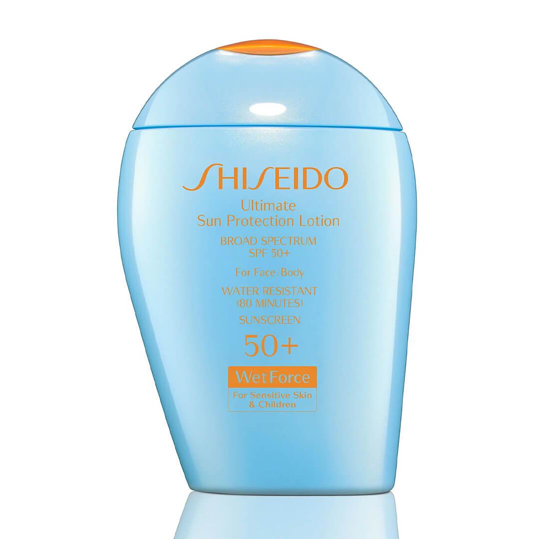 SHISEIDO Ultimate Sun Protection Lotion WetForce for Sensitive Skin and Children SPF 50+ Sunscreen Mobile