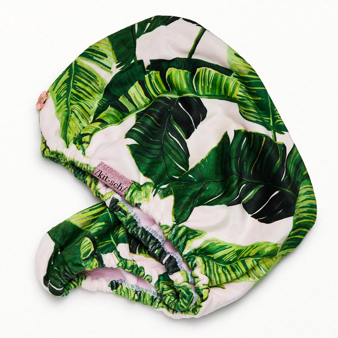 KITSCH Quick-Dry Hair Towel in Palm print Desktop