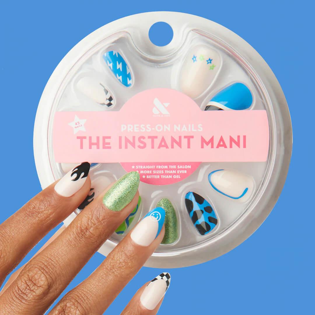 OLIVE & JUNE Mixed Set Press-ons Medium | Almond Desktop