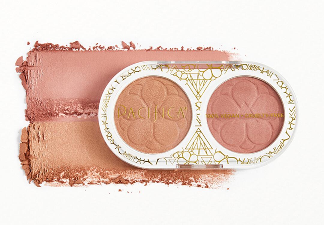 An image of PACIFICA BEAUTY Cherry Gold Highlighter & Blush. Desktop