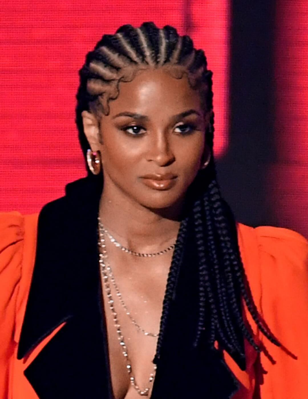 Ciara rocking a cornrows hairstye with wavy baby hair Desktop