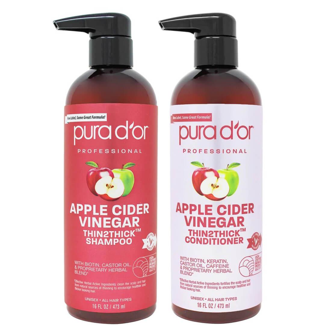 PURA D’DOR Apple Cider Vinegar Shampoo and Conditioner Desktop