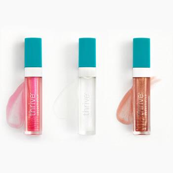 THRIVE CAUSEMETICS Lip Mate High-Shine Reviving Topper™ in Glinda, Ashley, and Effie Mobile