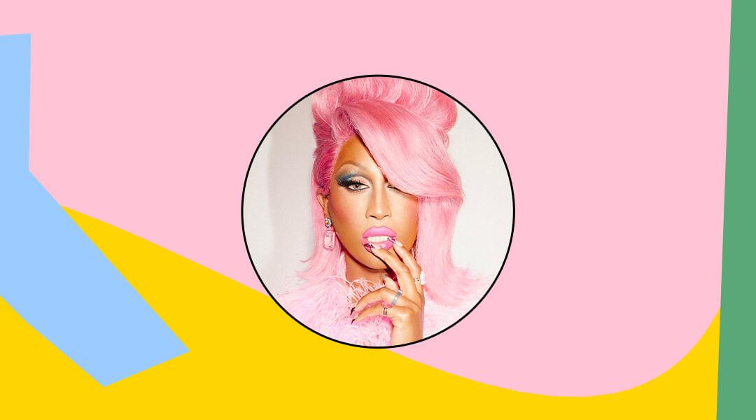 Close-up of Priyanka inside colorful frame Desktop