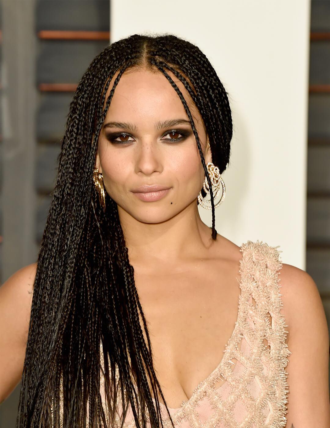 A photo of actress Zoe Kravitz at the 2015 Vanity Fair Oscar Party Mobile