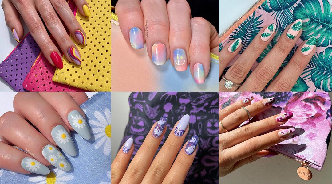 Collage image of IPSY Glam Bags turned into nail art designs Desktop
