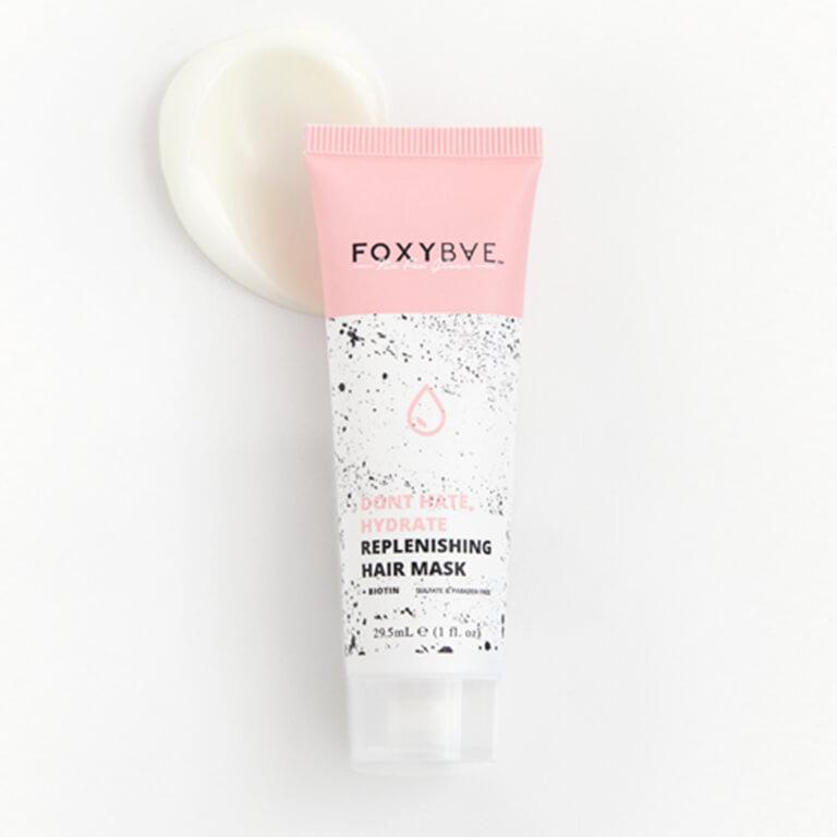 An image of FOXYBAE Replenishing Hair Mask swatched Mobile