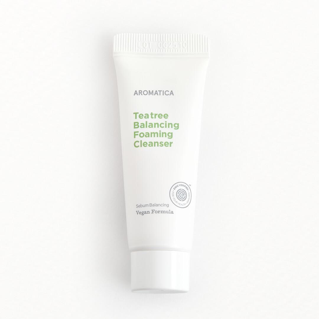 An image of AROMATICA Tea Tree Balancing Foaming Cleanser. Desktop