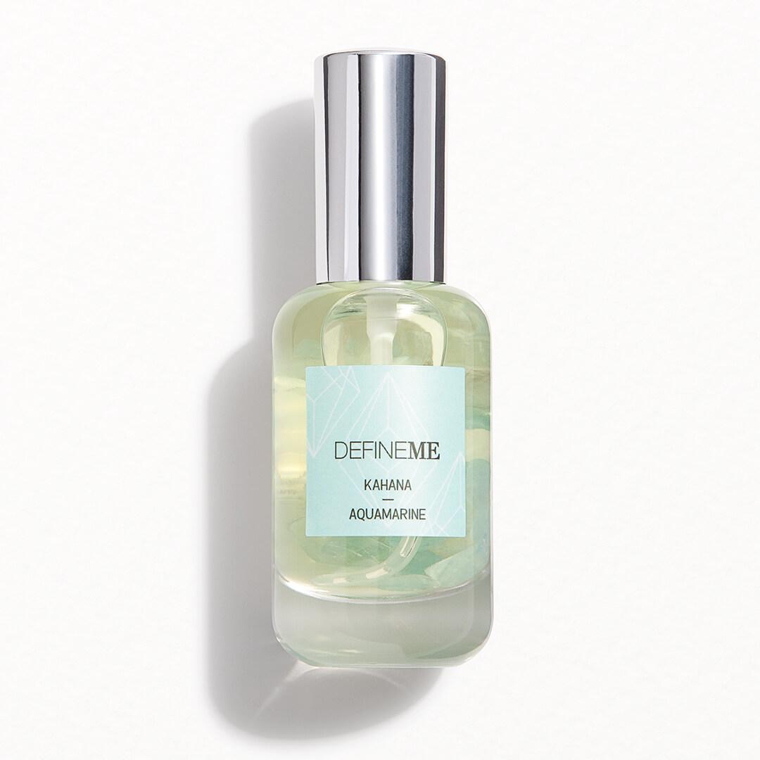 DEFINE ME Crystal Infused Natural Perfume Mist in Kahana Aquamarine Mobile