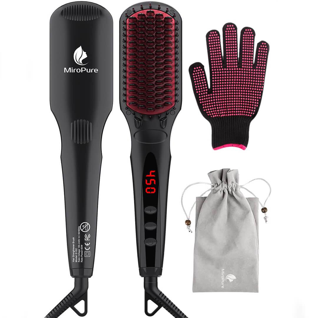 MIROPURE Enhanced Hair Straightener Brush Desktop