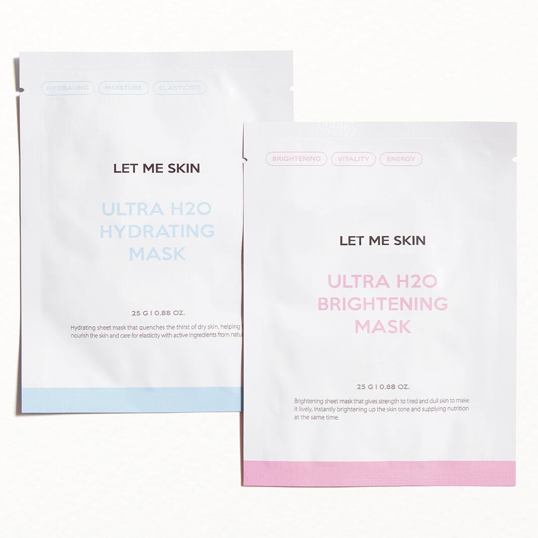 LET ME SKIN Ultra H2O Brightening Mask & Ultra H2O Hydrating Mask Duo Mobile